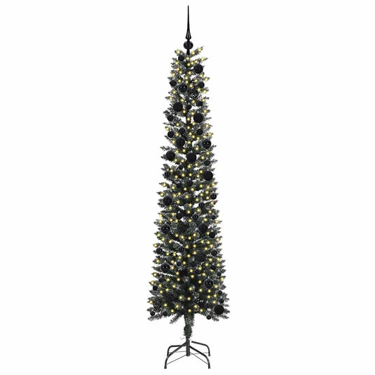 Vidaxl kunstkerstboom met 300 led groen 240 cm pvc en plastic en staal