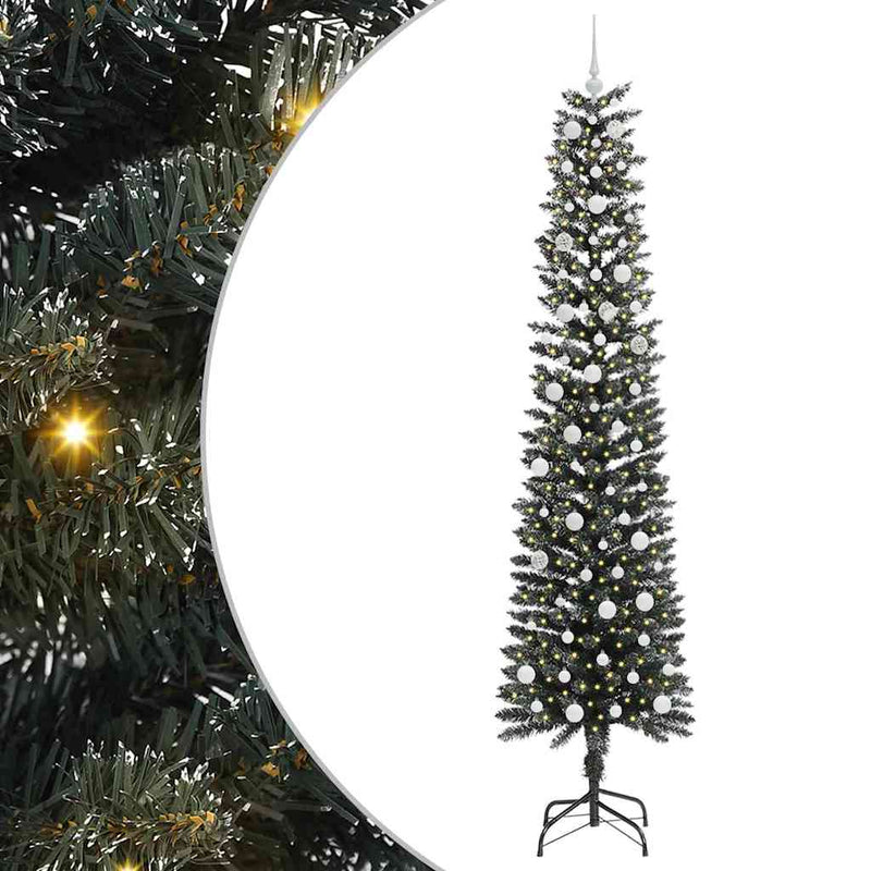 Load image into Gallery viewer, Vidaxl kunstkerstboom met 300 led groen 240 cm pvc en plastic en staal
