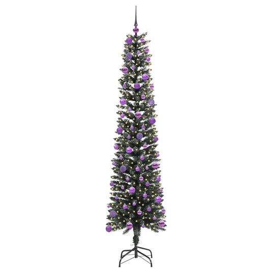 Vidaxl kunstkerstboom met 300 led groen 240 cm pvc en plastic en staal