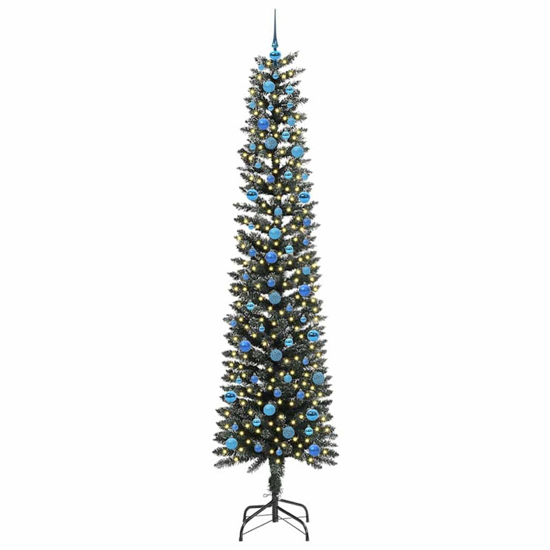 Load image into Gallery viewer, Vidaxl kunstkerstboom met 300 led groen 240 cm pvc en plastic en staal
