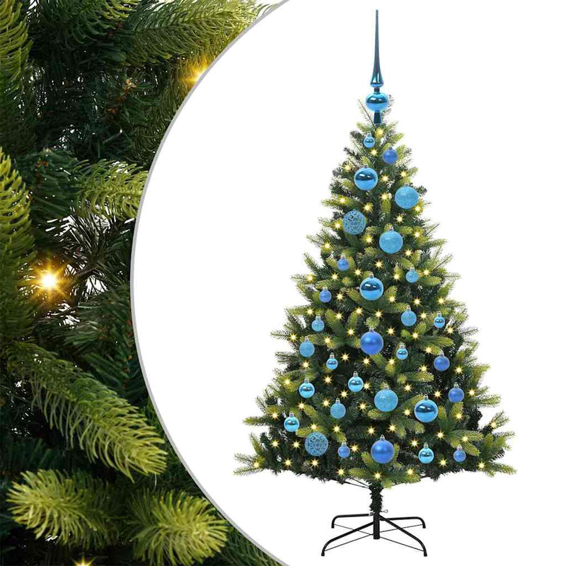 Load image into Gallery viewer, Vidaxl kunstkerstboom met scharnier 150 leds groen 120 cm pvc en pe
