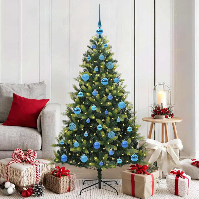 Load image into Gallery viewer, Vidaxl kunstkerstboom met scharnier 150 leds groen 150 cm pvc en pe
