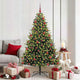 Vidaxl kunstkerstboom met scharnier 300 leds groen 180 cm pvc en pe
