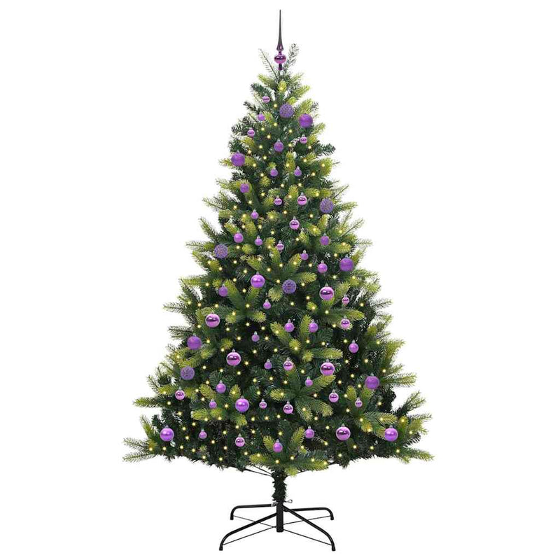 Load image into Gallery viewer, Vidaxl kunstkerstboom met scharnier 300 leds groen 180 cm pvc en pe
