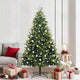Vidaxl kunstkerstboom met scharnier 300 leds groen 210 cm pvc en pe