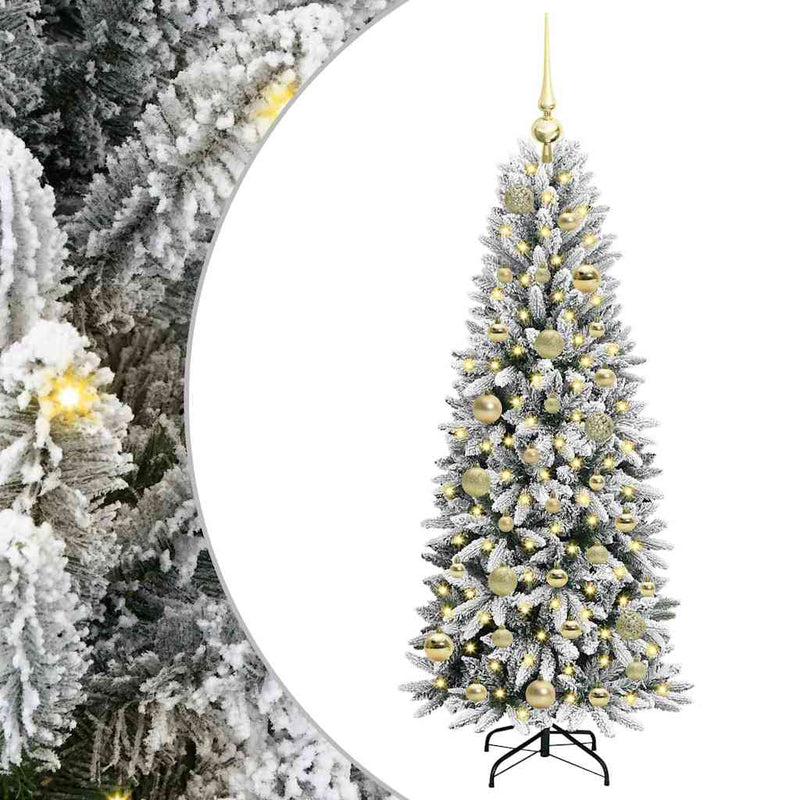 Load image into Gallery viewer, Vidaxl kunstkerstboom wit 120 cm pvc en plastic en staal en pe
