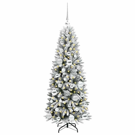 Vidaxl kunstkerstboom wit 120 cm pvc en plastic en staal en pe