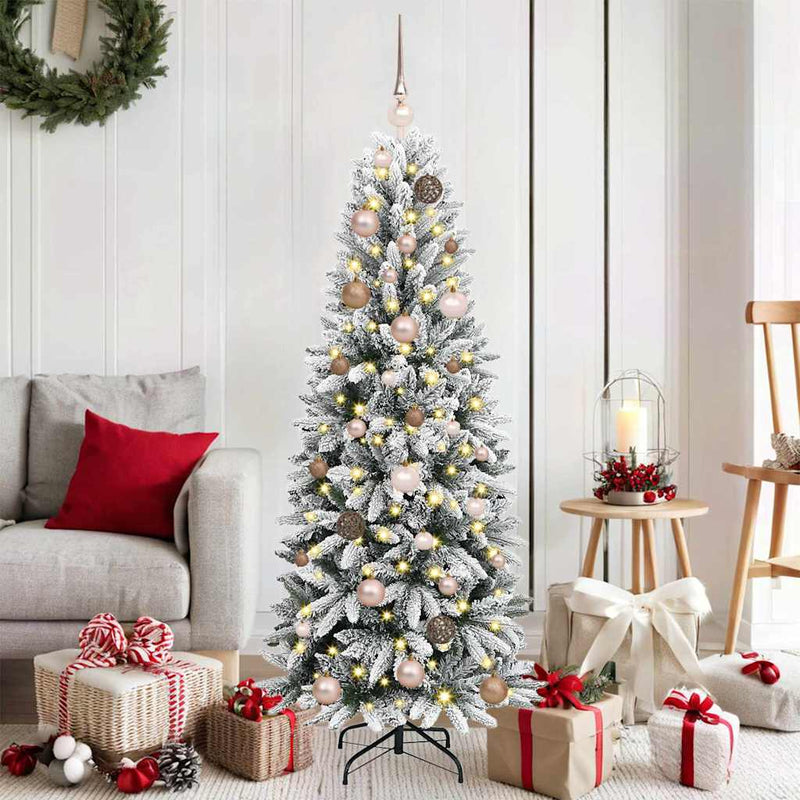 Load image into Gallery viewer, Vidaxl kunstkerstboom wit 150 cm pvc en plastic en staal en pe
