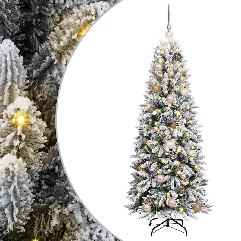 Load image into Gallery viewer, Vidaxl kunstkerstboom wit 150 cm pvc en plastic en staal en pe
