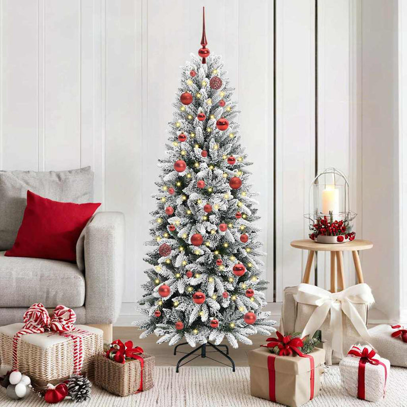 Load image into Gallery viewer, Vidaxl kunstkerstboom wit 150 cm pvc en plastic en staal en pe
