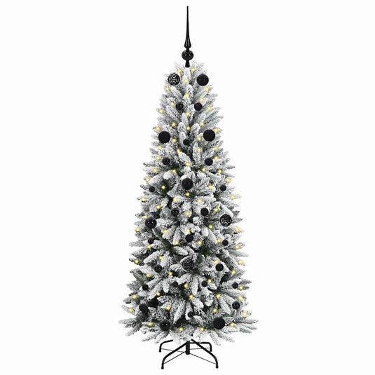 Vidaxl kunstkerstboom wit 150 cm pvc en plastic en staal en pe