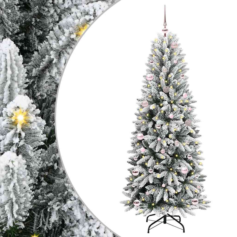 Load image into Gallery viewer, Vidaxl kunstkerstboom wit 150 cm pvc en plastic en staal en pe
