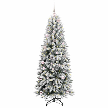 Vidaxl kunstkerstboom wit 150 cm pvc en plastic en staal en pe