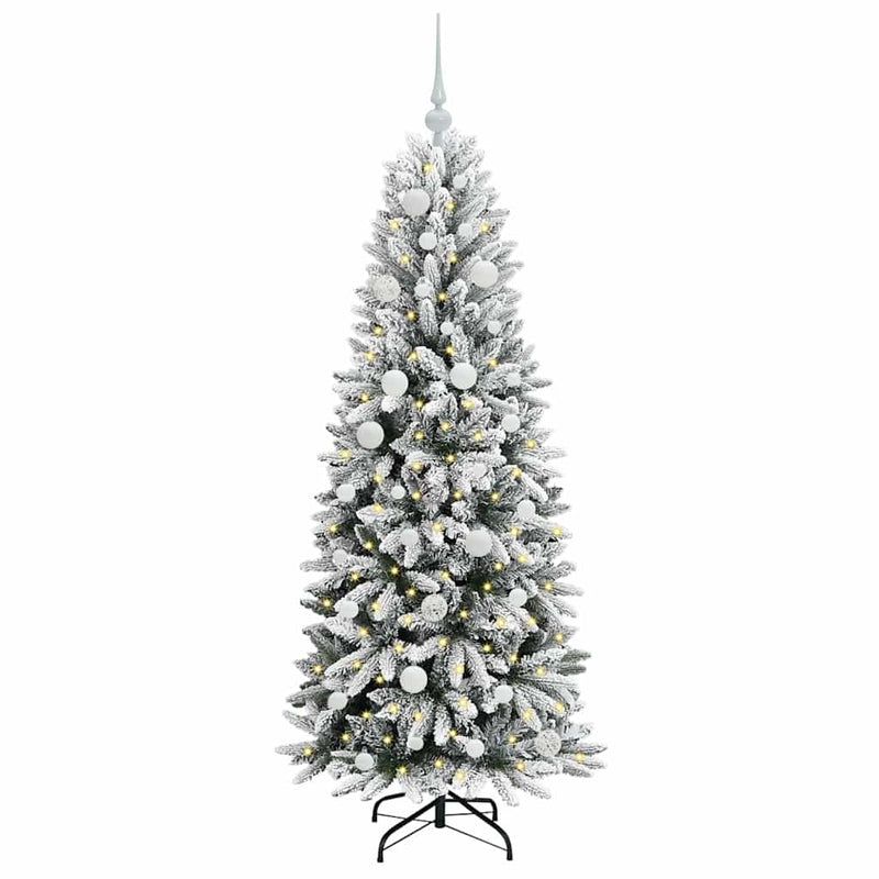 Load image into Gallery viewer, Vidaxl kunstkerstboom wit 150 cm pvc en plastic en staal en pe

