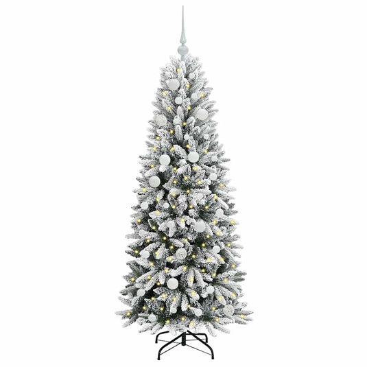 Vidaxl kunstkerstboom wit 150 cm pvc en plastic en staal en pe