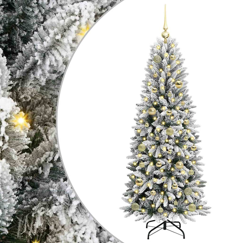 Load image into Gallery viewer, Vidaxl kunstkerstboom wit 150 cm pvc en plastic en staal en pe
