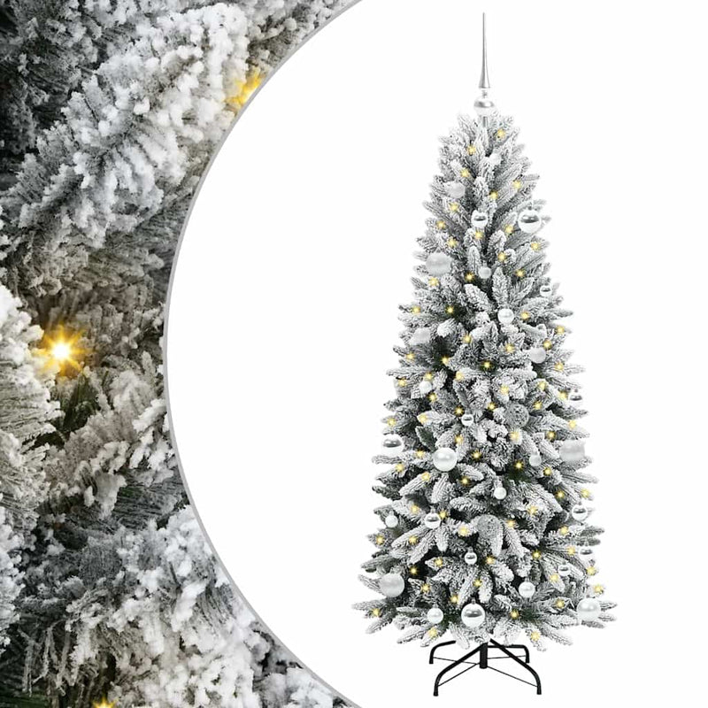 Load image into Gallery viewer, Vidaxl kunstkerstboom wit 150 cm pvc en plastic en staal en pe
