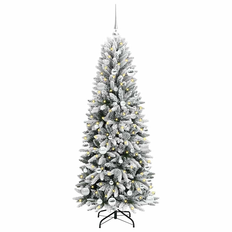 Load image into Gallery viewer, Vidaxl kunstkerstboom wit 150 cm pvc en plastic en staal en pe
