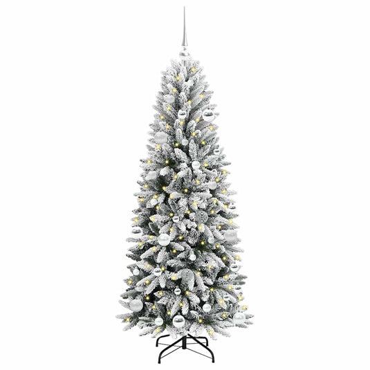 Vidaxl kunstkerstboom wit 150 cm pvc en plastic en staal en pe