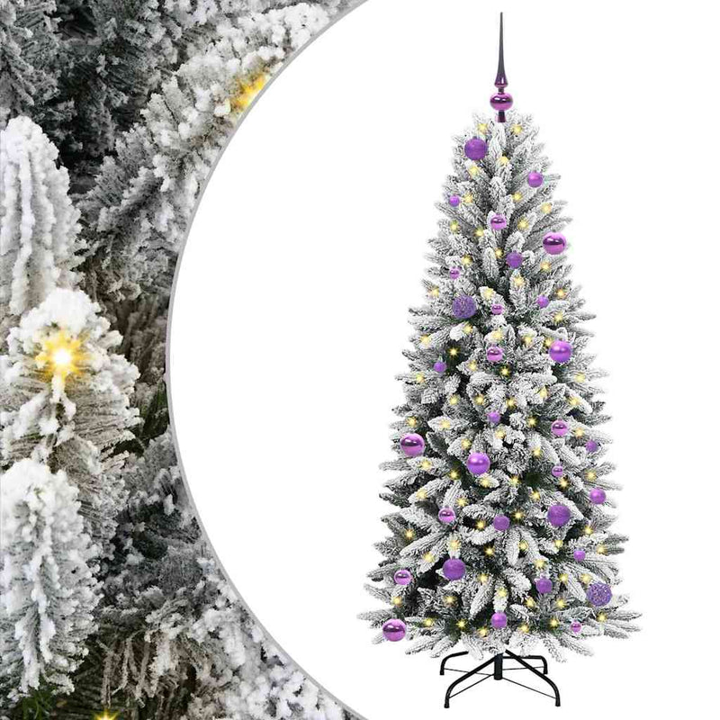 Load image into Gallery viewer, Vidaxl kunstkerstboom wit 150 cm pvc en plastic en staal en pe
