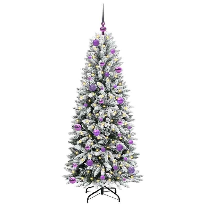 Load image into Gallery viewer, Vidaxl kunstkerstboom wit 150 cm pvc en plastic en staal en pe
