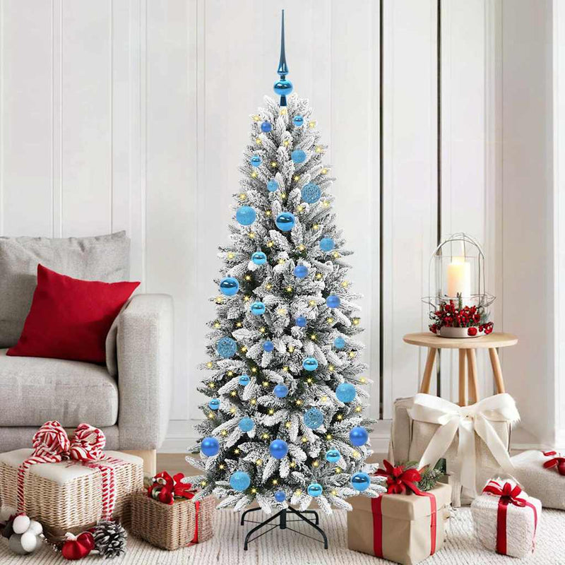 Load image into Gallery viewer, Vidaxl kunstkerstboom wit 150 cm pvc en plastic en staal en pe
