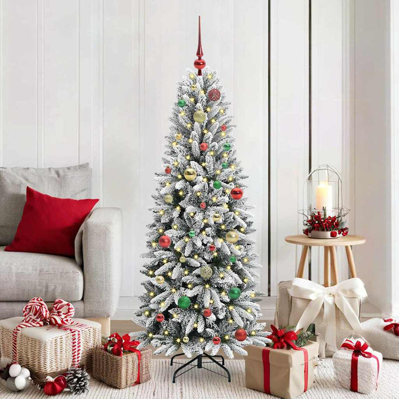 Load image into Gallery viewer, Vidaxl kunstkerstboom wit 150 cm pvc en plastic en staal en pe
