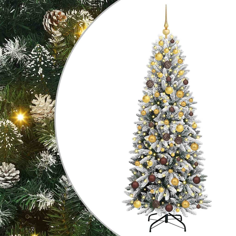 Load image into Gallery viewer, Vidaxl kunstkerstboom wit 180 cm pvc en plastic en staal en pe
