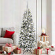 Vidaxl kunstkerstboom wit 180 cm pvc en plastic en staal en pe