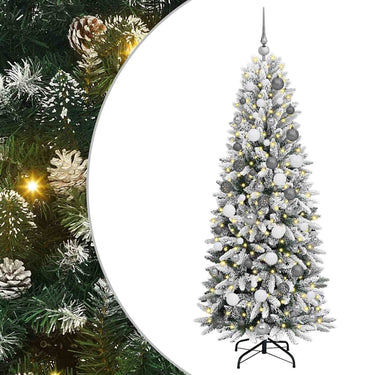 Vidaxl kunstkerstboom wit 180 cm pvc en plastic en staal en pe