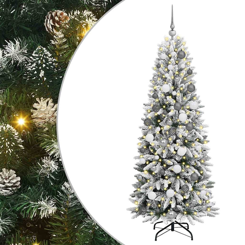 Load image into Gallery viewer, Vidaxl kunstkerstboom wit 180 cm pvc en plastic en staal en pe
