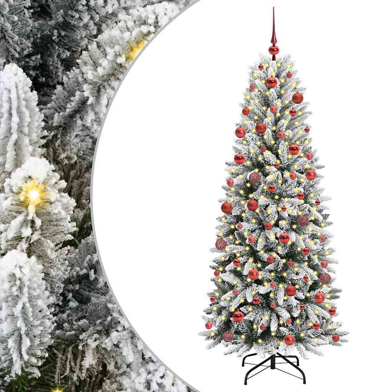 Load image into Gallery viewer, Vidaxl kunstkerstboom wit 180 cm pvc en plastic en staal en pe
