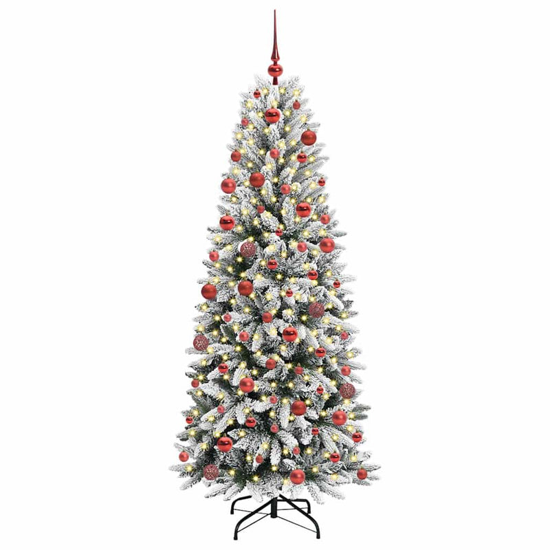 Load image into Gallery viewer, Vidaxl kunstkerstboom wit 180 cm pvc en plastic en staal en pe
