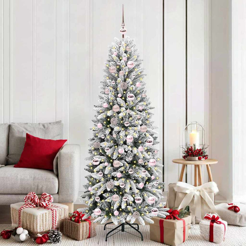 Load image into Gallery viewer, Vidaxl kunstkerstboom wit 180 cm pvc en plastic en staal en pe
