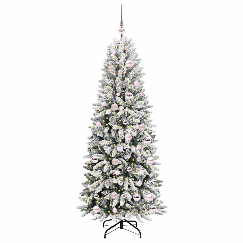 Load image into Gallery viewer, Vidaxl kunstkerstboom wit 180 cm pvc en plastic en staal en pe
