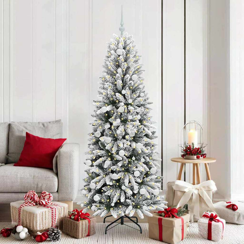 Load image into Gallery viewer, Vidaxl kunstkerstboom wit 180 cm pvc en plastic en staal en pe
