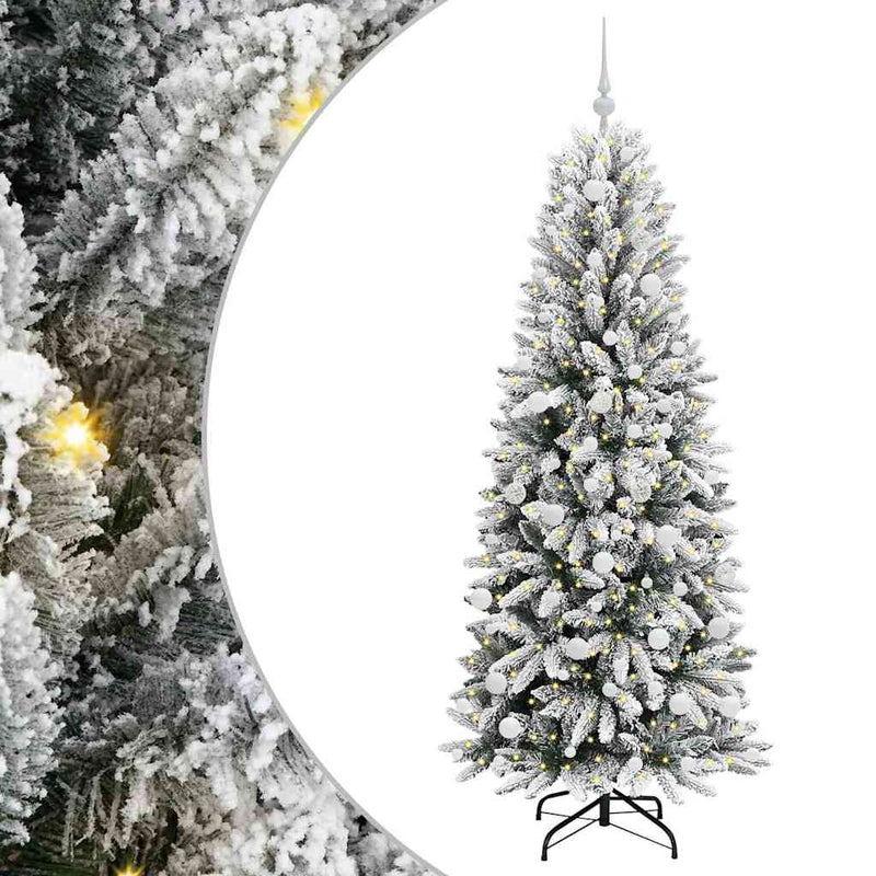 Load image into Gallery viewer, Vidaxl kunstkerstboom wit 180 cm pvc en plastic en staal en pe
