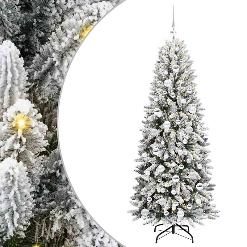 Load image into Gallery viewer, Vidaxl kunstkerstboom wit 180 cm pvc en plastic en staal en pe
