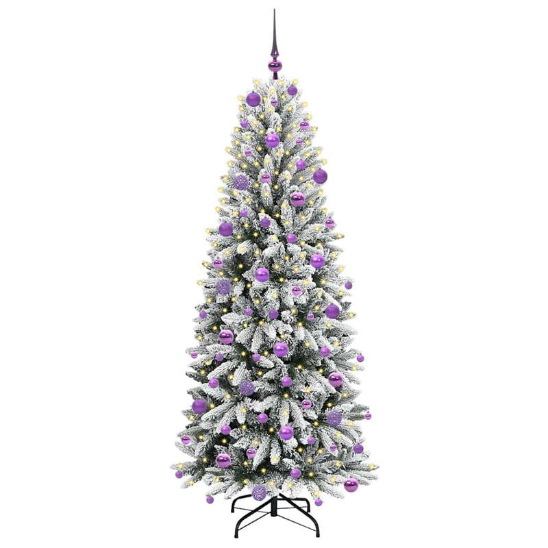 Load image into Gallery viewer, Vidaxl kunstkerstboom wit 180 cm pvc en plastic en staal en pe
