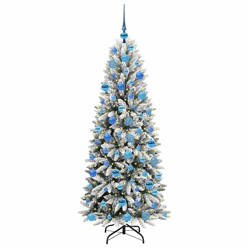 Load image into Gallery viewer, Vidaxl kunstkerstboom wit 180 cm pvc en plastic en staal en pe

