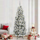 Vidaxl kunstkerstboom wit 210 cm pvc en plastic en staal en pe