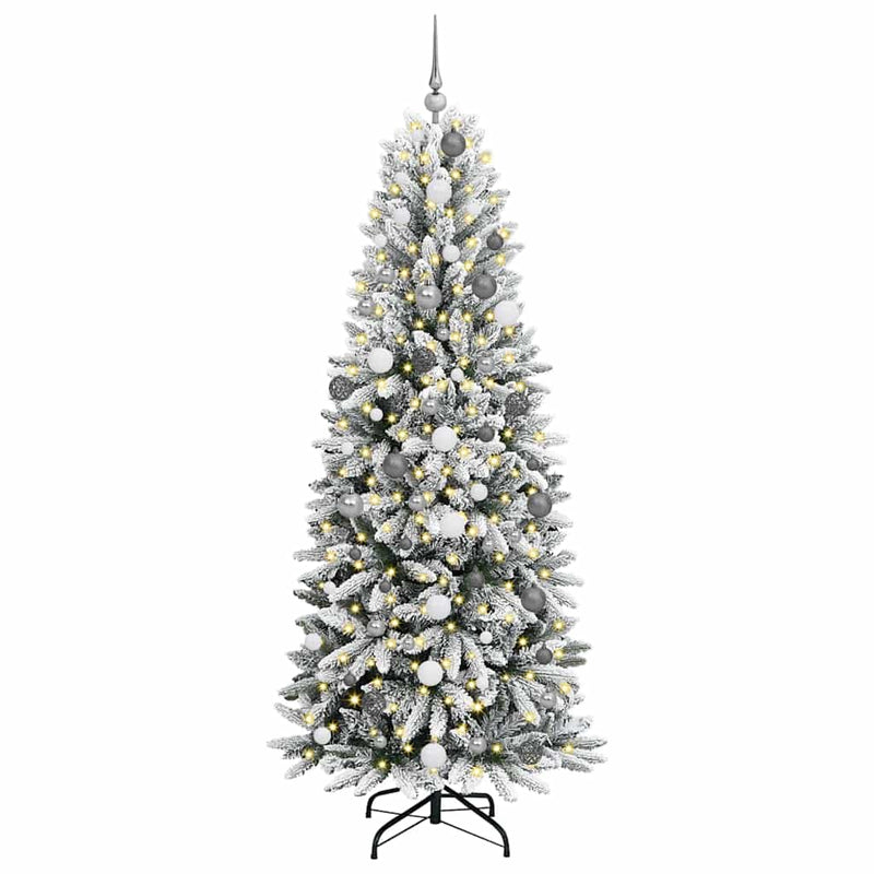 Load image into Gallery viewer, Vidaxl kunstkerstboom wit 210 cm pvc en plastic en staal en pe
