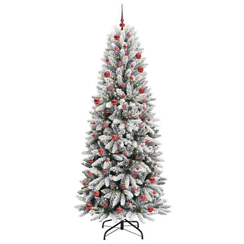 Load image into Gallery viewer, Vidaxl kunstkerstboom wit 210 cm pvc en plastic en staal en pe
