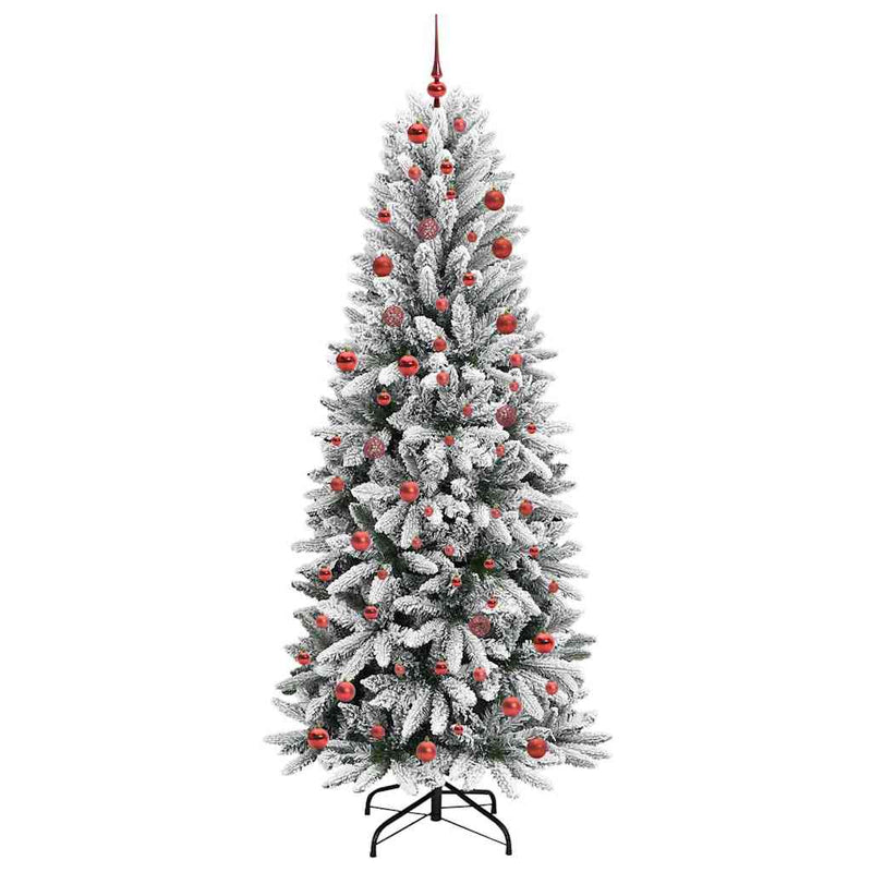 Load image into Gallery viewer, Vidaxl kunstkerstboom wit 210 cm pvc en plastic en staal en pe
