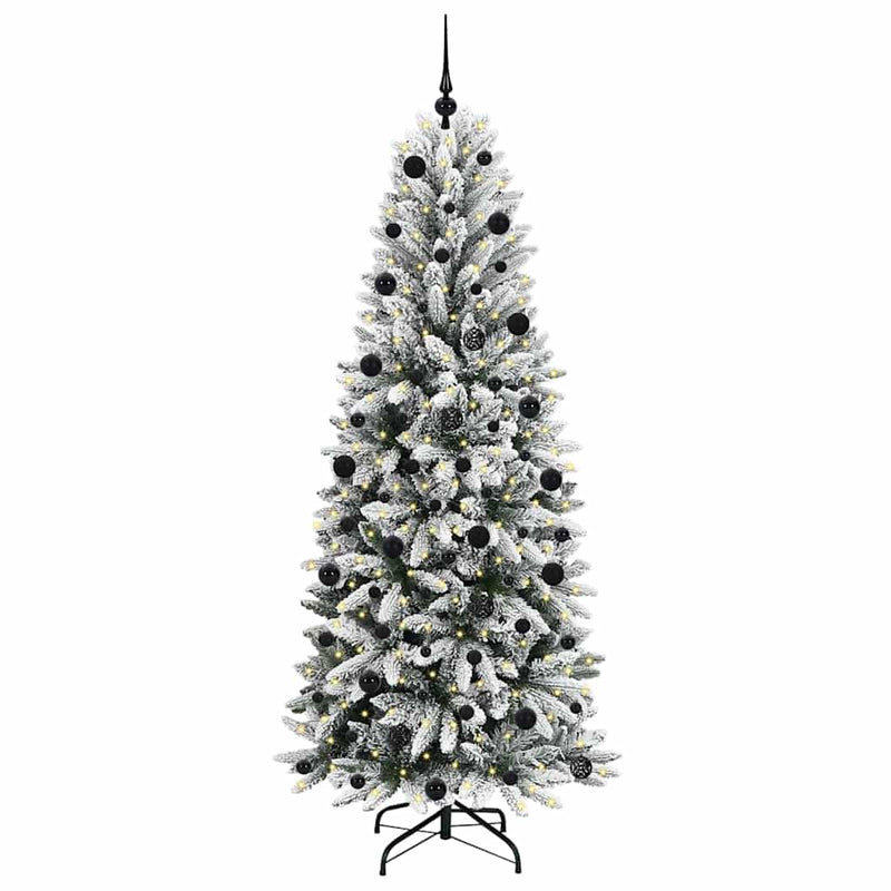 Load image into Gallery viewer, Vidaxl kunstkerstboom wit 210 cm pvc en plastic en staal en pe
