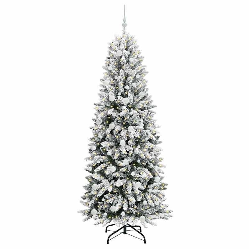 Load image into Gallery viewer, Vidaxl kunstkerstboom wit 210 cm pvc en plastic en staal en pe
