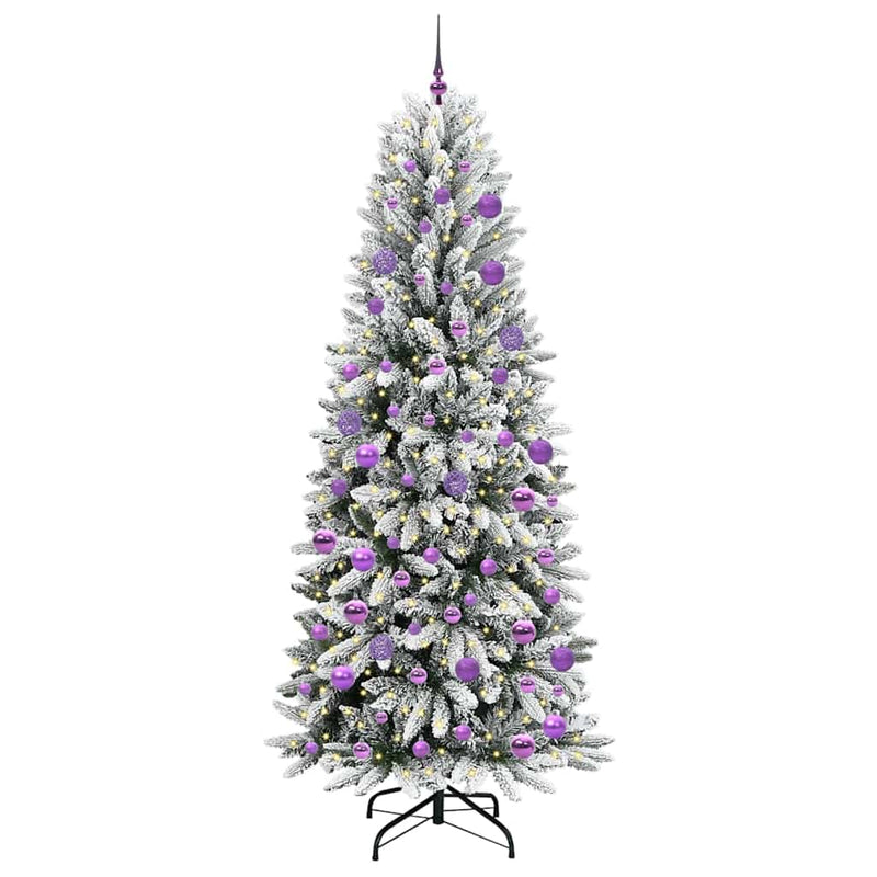 Load image into Gallery viewer, Vidaxl kunstkerstboom wit 210 cm pvc en plastic en staal en pe
