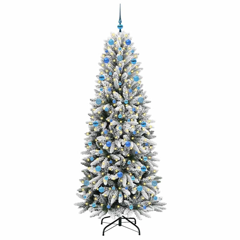 Load image into Gallery viewer, Vidaxl kunstkerstboom wit 210 cm pvc en plastic en staal en pe
