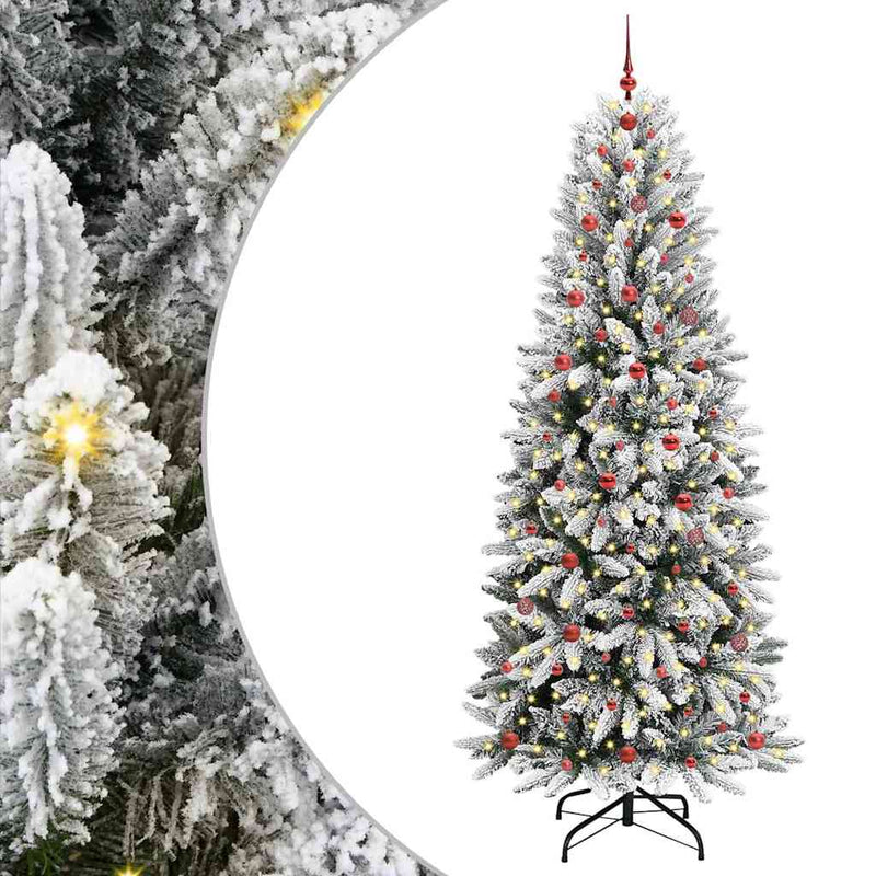 Load image into Gallery viewer, Vidaxl kunstkerstboom wit 240 cm pvc en plastic en staal en pe

