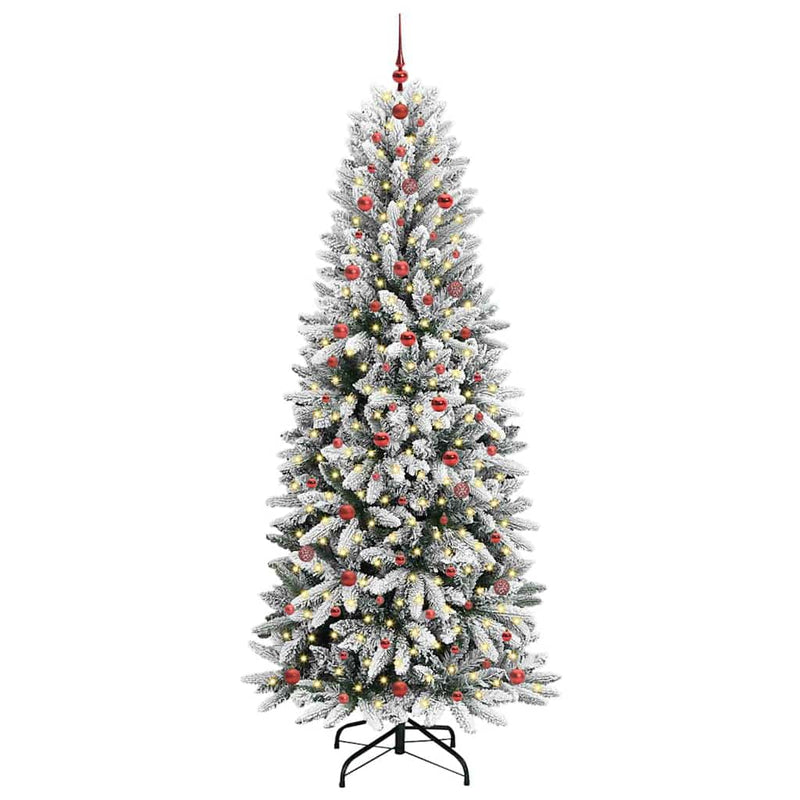Load image into Gallery viewer, Vidaxl kunstkerstboom wit 240 cm pvc en plastic en staal en pe
